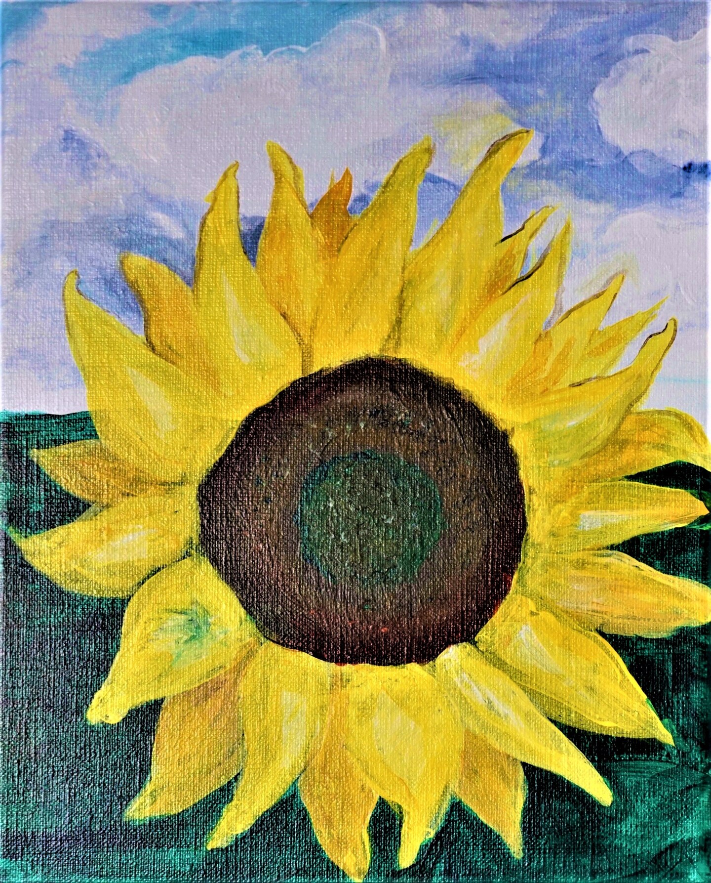 Paint Kit - The Happy Sunflower Acrylic Painting Kit &#x26; Video Lesson - Paint &#x26; Sip At Home - Paint Party