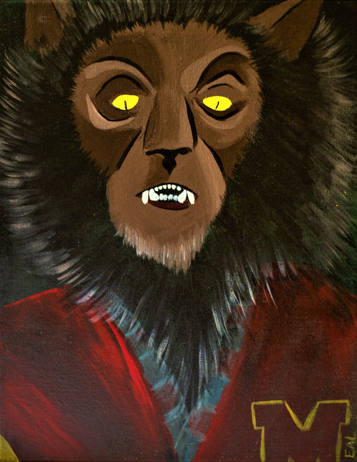 Halloween Paint Kit - Werewolf Masquerade Party Acrylic Painting Kit & Video Lesson, DIY Craft, Beginner Kit, Art Gift Set, Paint At Home