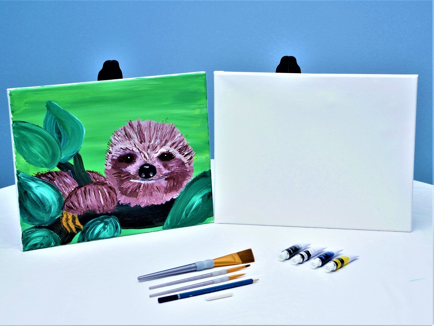 Paint Kit - Little Zofia Sloth Acrylic Painting Kit &#x26; Video Lesson, DIY Craft, Art Gift Set, Beginner Painting, Painting Gift Set, Paint At Home