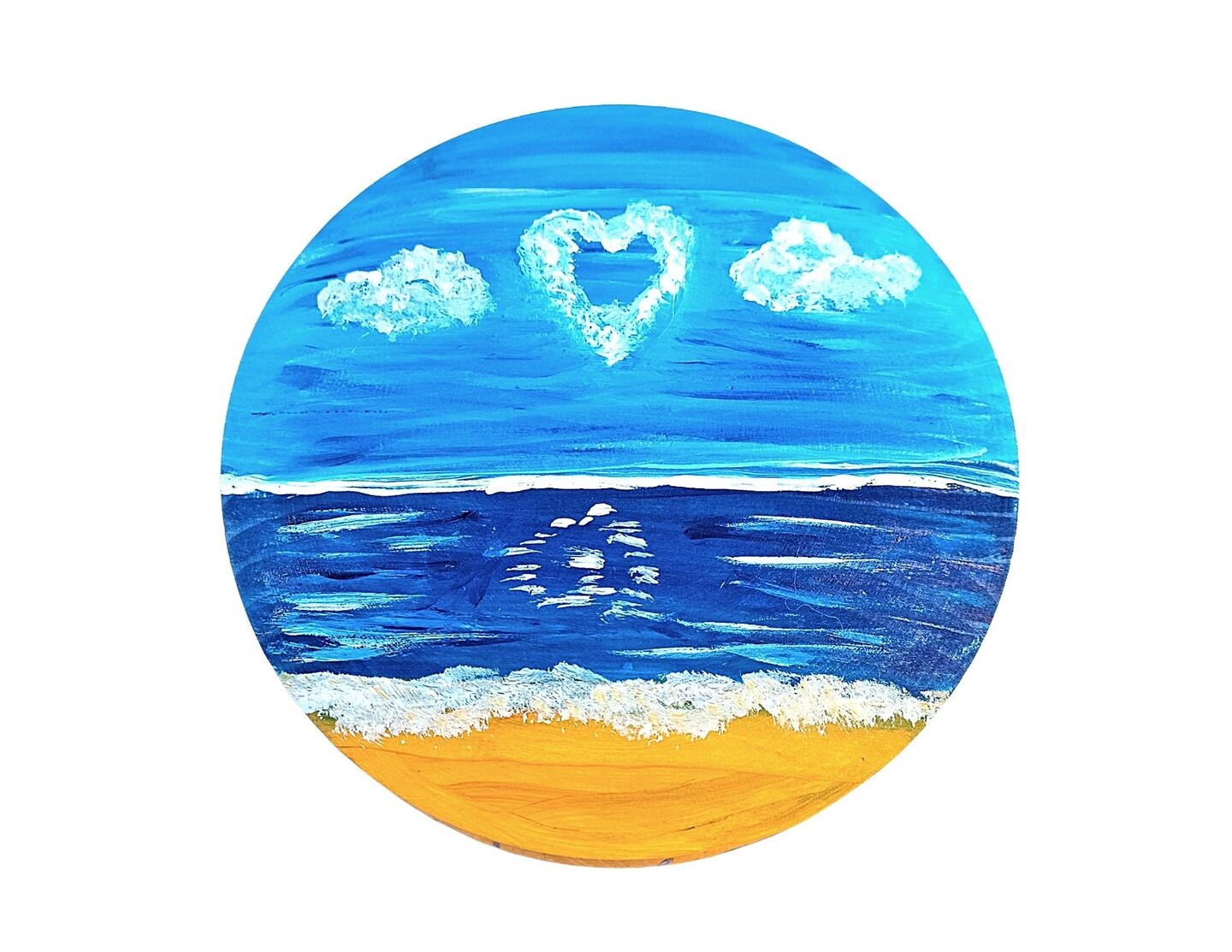 Paint Kit - Beach Love Tabletop Trinket Box Painting Kit &#x26; Video Lesson - Paint &#x26; Sip Kit At Home - Paint Party