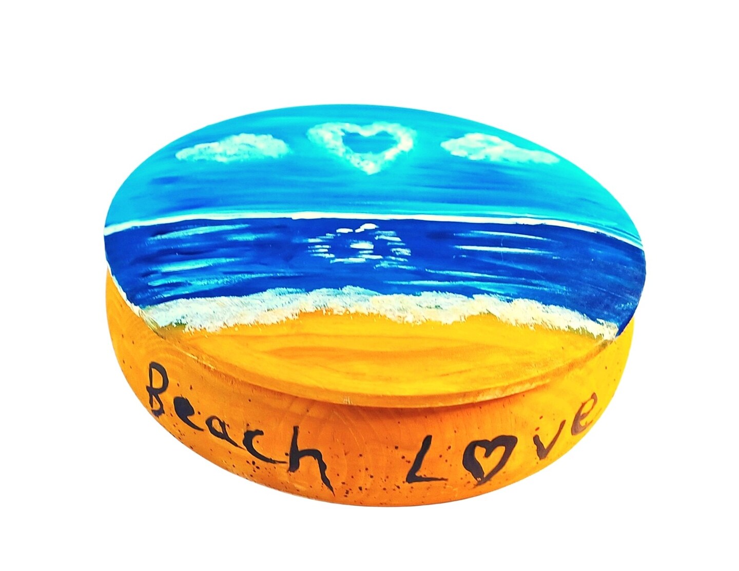 Paint Kit - Beach Love Tabletop Trinket Box Painting Kit & Video Lesson, Art Gift Set, DIY Craft, Painting Gift Set, Paint At Home, Beginner Painting