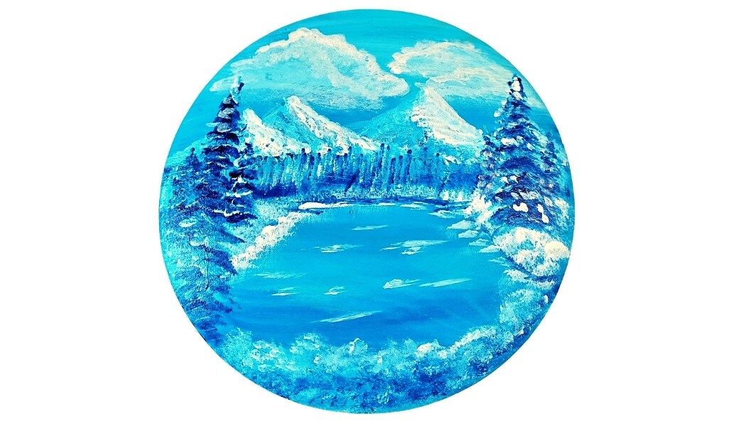 Paint Kit - Crystal Pond Tabletop Trinket Box Painting Kit & Video Lesson, Art Gift Set, DIY Craft, Beginner Painting, Paint At Home, Trinket Box