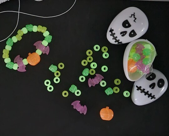 Halloween Crafts for Kids, Skeleton Surprise Egg with DIY Halloween Bracelet Inside by Ink and Trinket Kids