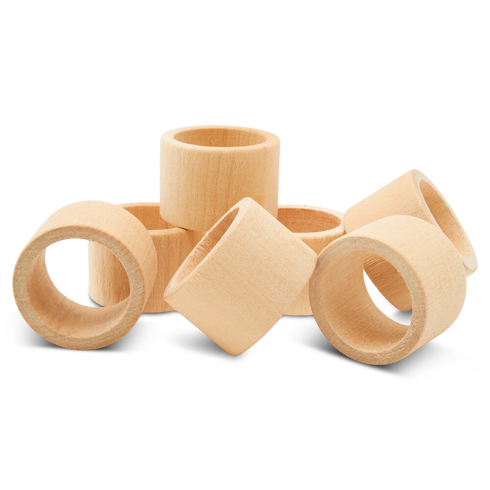 Birch Wood Napkin Rings, Unfinished for DIY Craft | Woodpeckers
