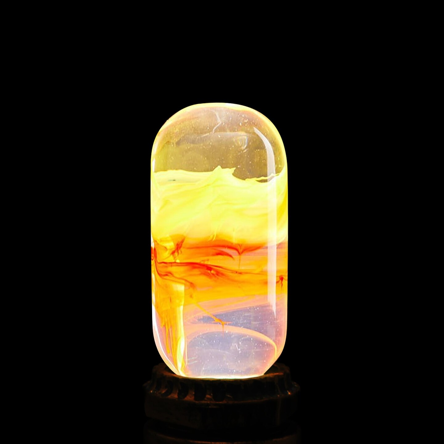 EP LIGHT Handmade Flame Resin Light Bulb