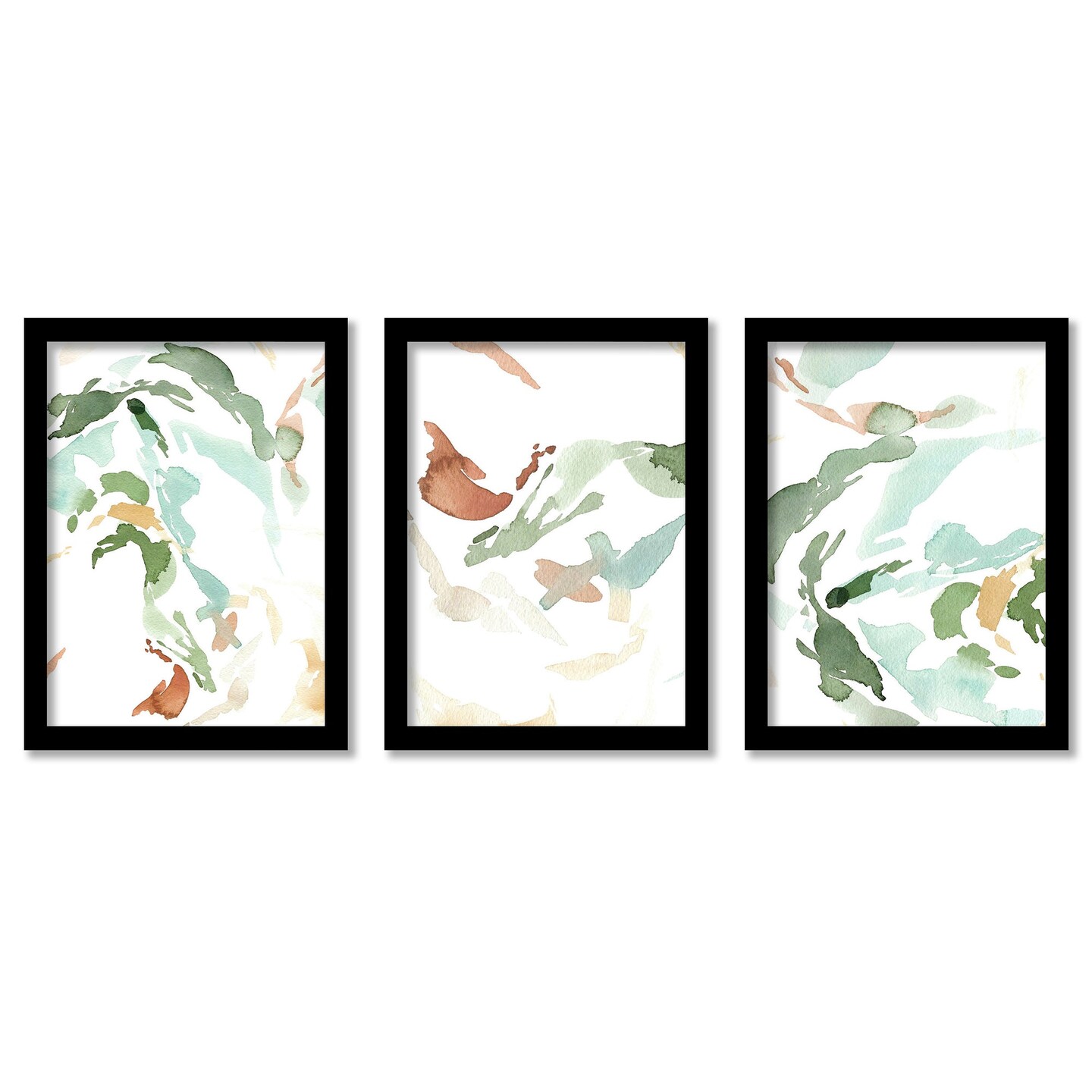 Parchment Coral by June Erica Vess - 3 Piece Gallery Framed Print Art ...