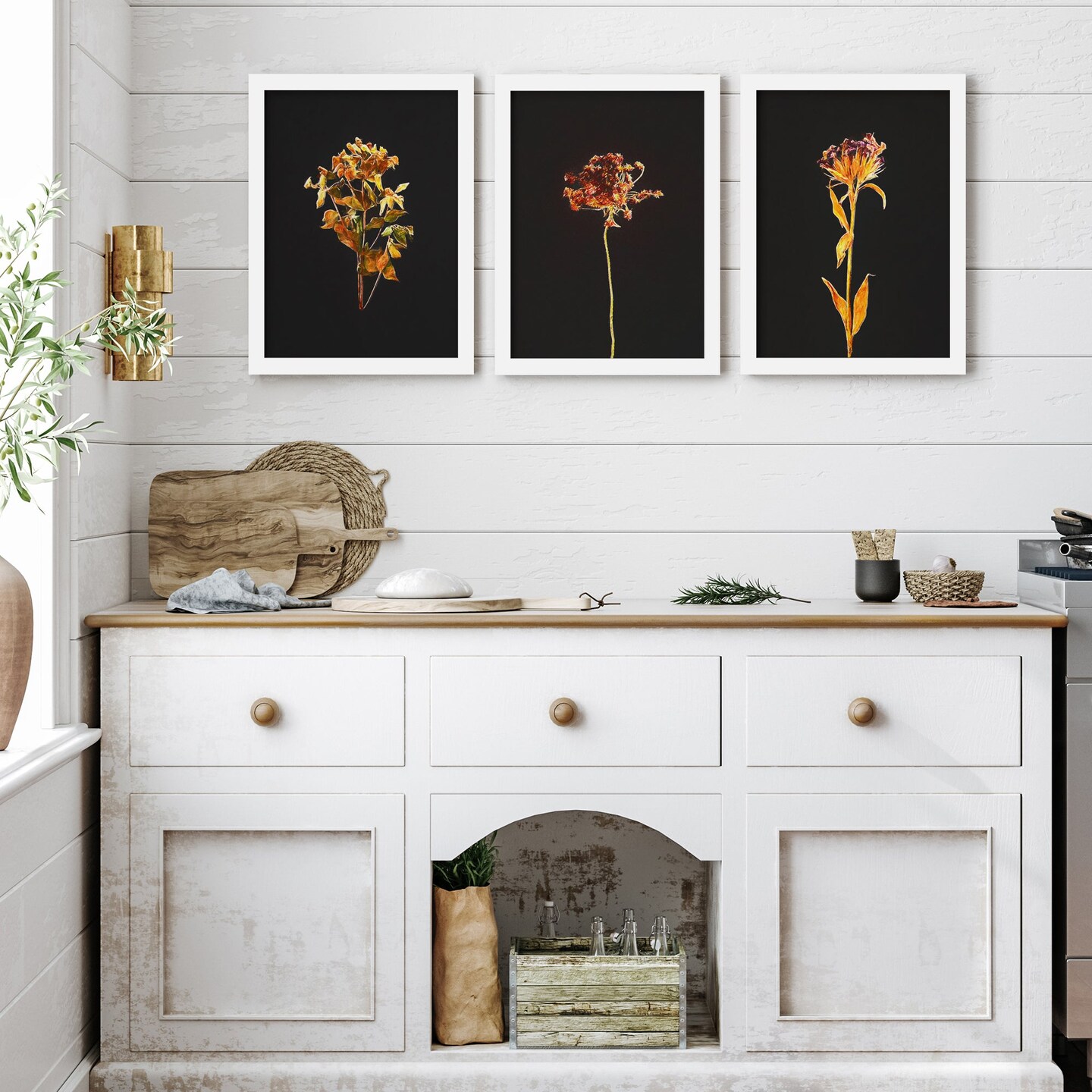 Pink Color Blocks by Roseanne Kenny - 3 Piece Gallery Framed Print Art Set