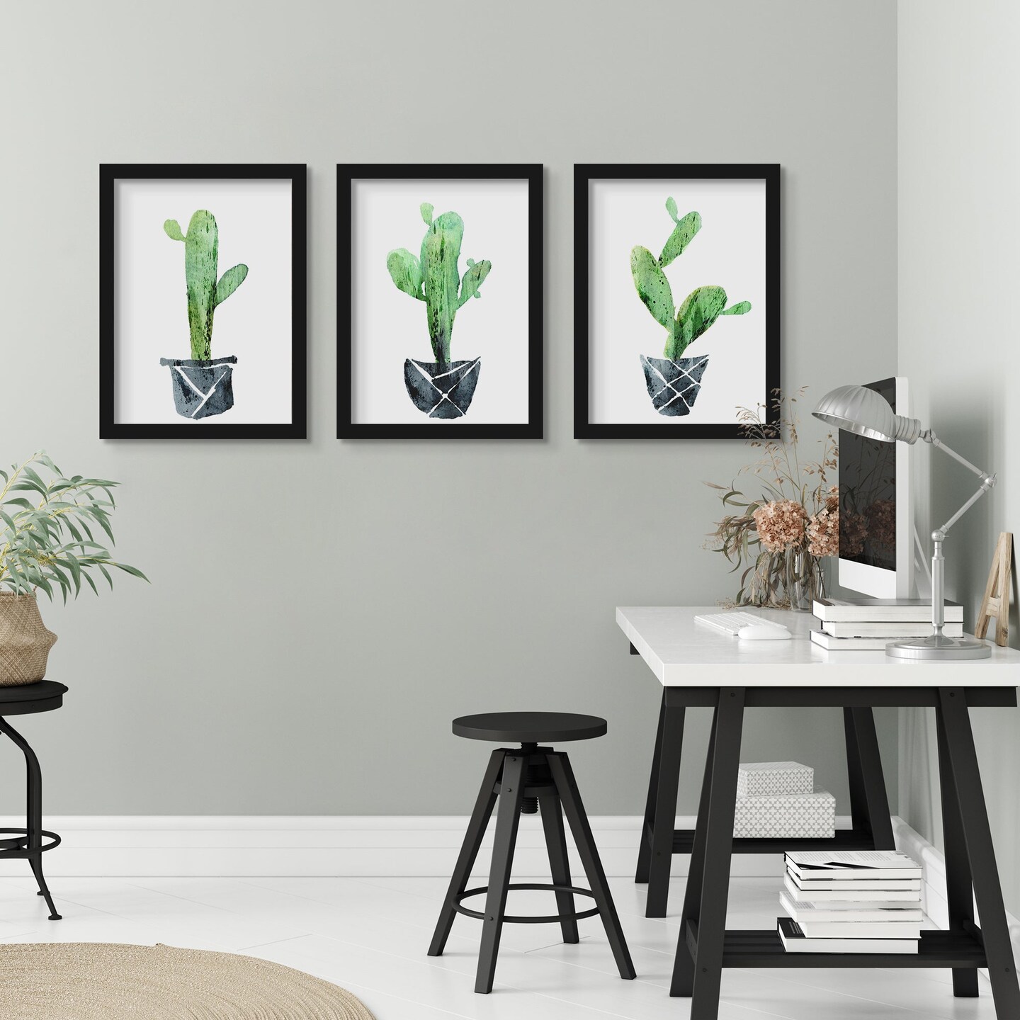 White Clouds by Ed Goldstein - 3 Piece Gallery Framed Print Art Set