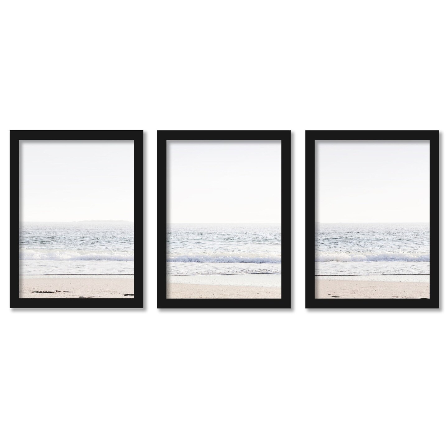 Waves in Morning Sun by Tanya Shumkina - 3 Piece Gallery Framed Print Art Set