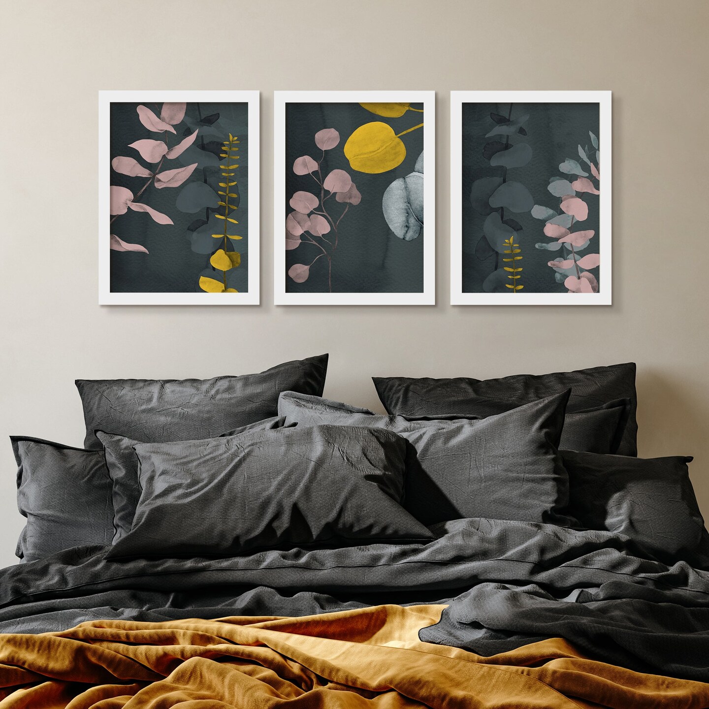 Watercolor Movement by Jenni Pirmann - 3 Piece Gallery Framed Print Art Set