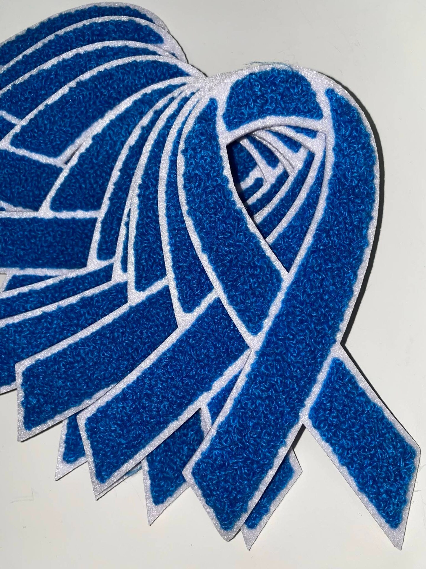 DARK BLUE RIBBON FOR COLON CANCER AWARENESS PATCH IRON ON