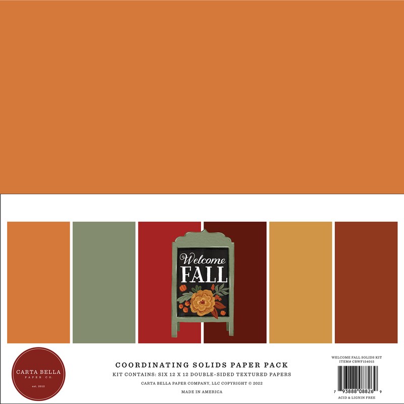 Carta Bella Paper - Welcome Autumn Collection - 12 x 12 Double