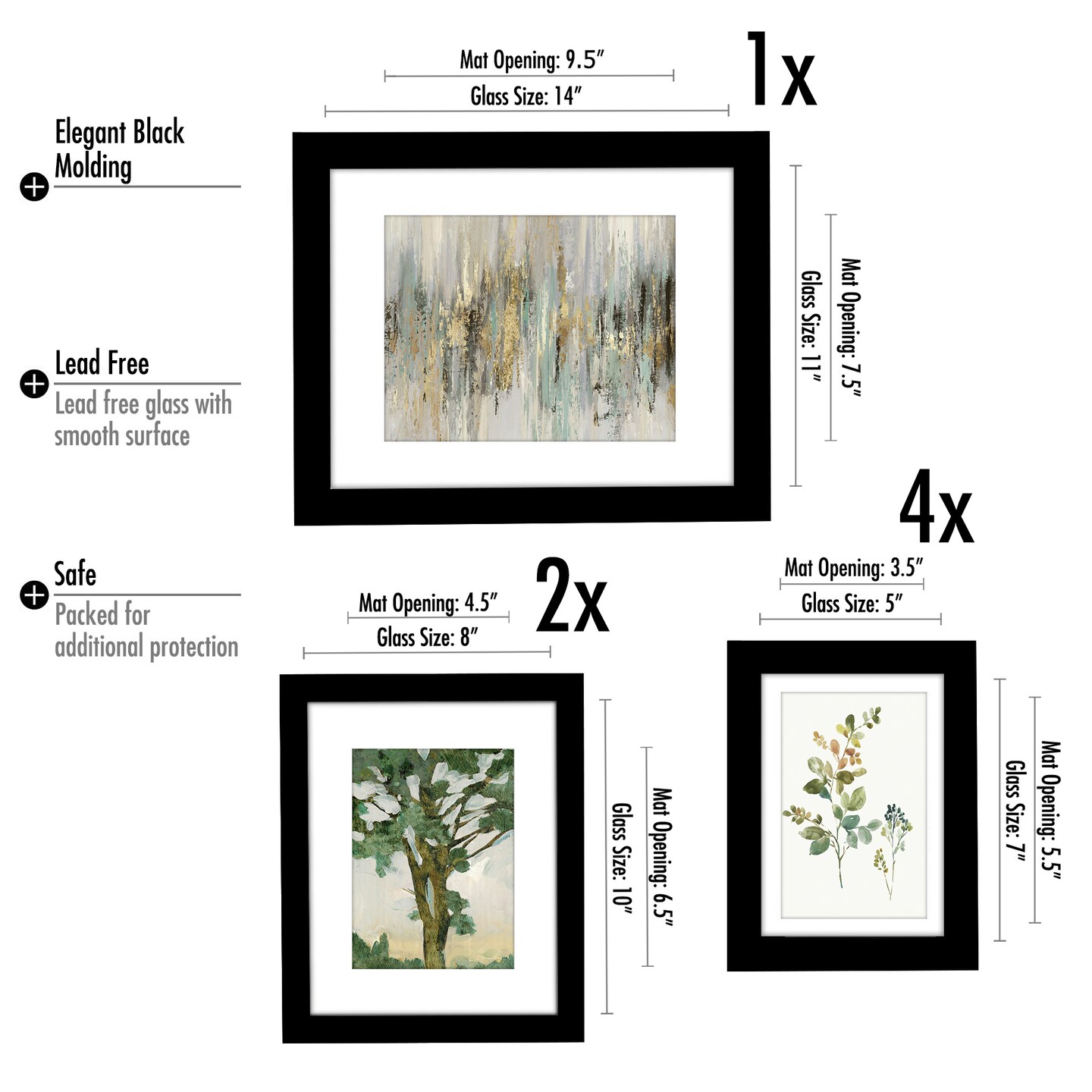 Neutral Leopard Landscapes by PI Creative - 7 Piece Framed Gallery Wall ...