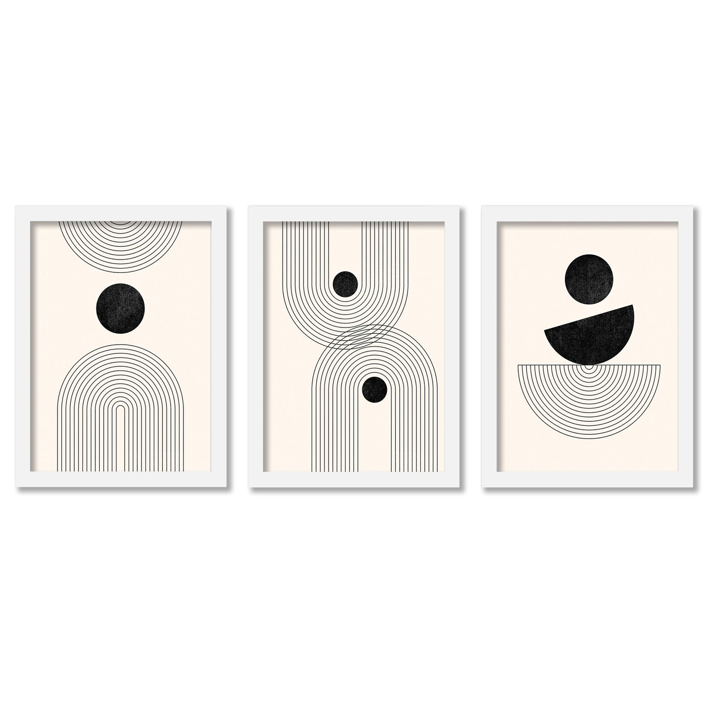 Minimal Arches by Tetyana Karankovska. - 3 Piece Gallery Framed Print ...