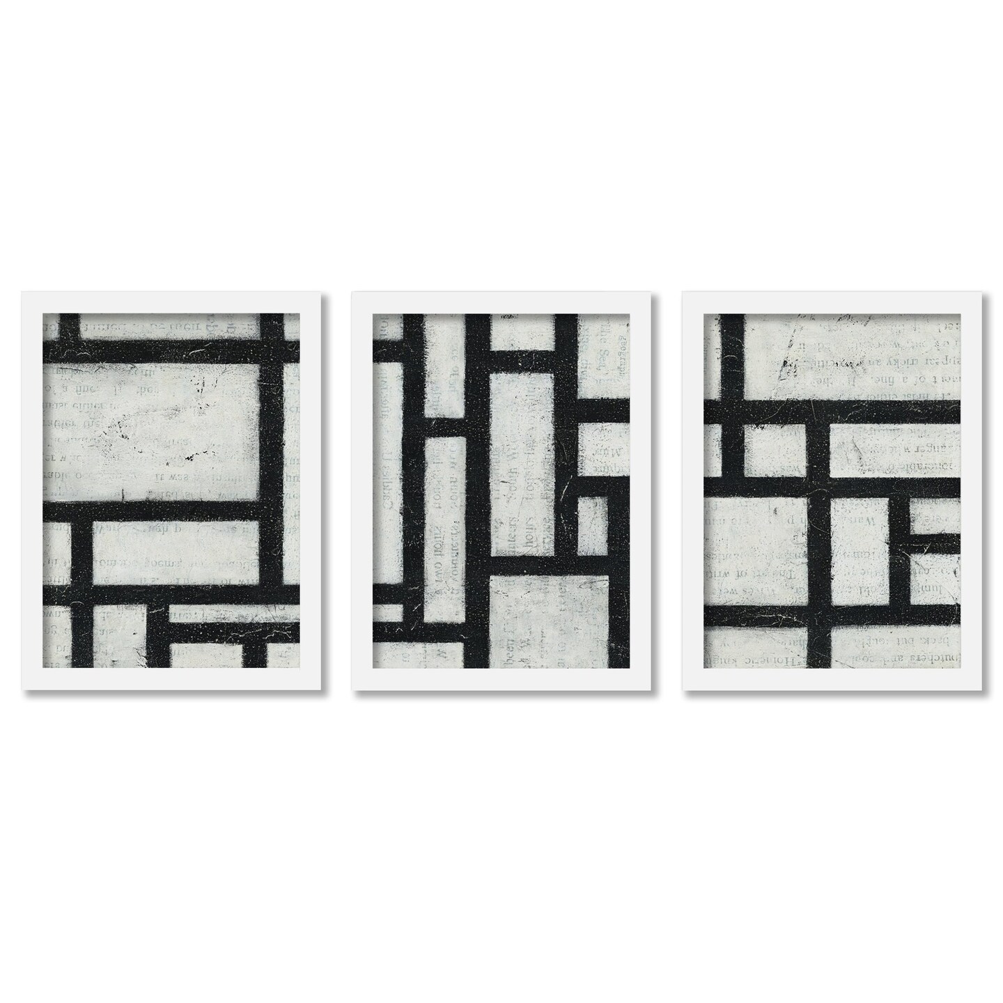 Eindow Labyrinth by Moira Hershey - 3 Piece Gallery Framed Print Art Set