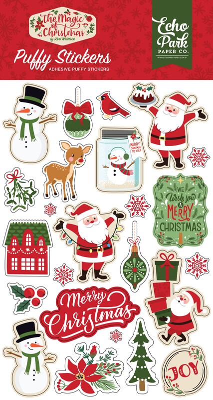 The Magic Of Christmas Puffy Stickers - Echo Park | Embellishments ...