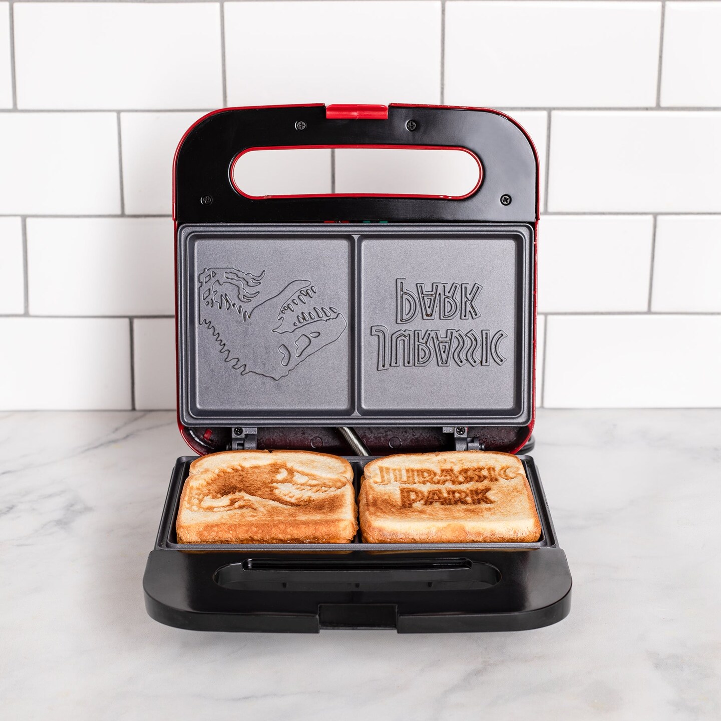 Uncanny Brands Jurassic Park Grilled Cheese Maker Small Kitchen