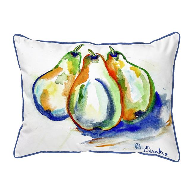 Betsy Drake HJ819 16 x 20 in. Three Pears Large Pillow | Pillows | Michaels