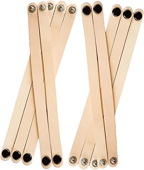 10 Pack 1/2 Inch Leather Bracelets Blank-Hand Stamping, Tooling, Engraving