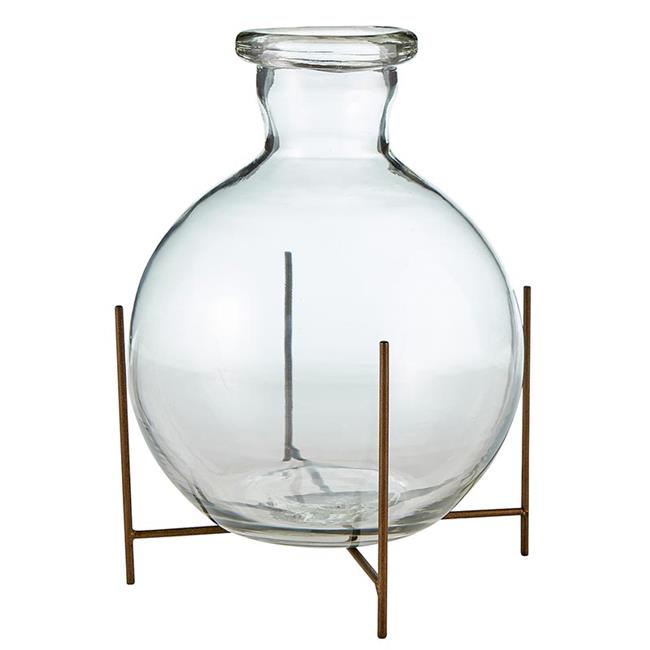 Creative Brands BMR748 Bud Glass Vase with Holder, Large Glass Vases