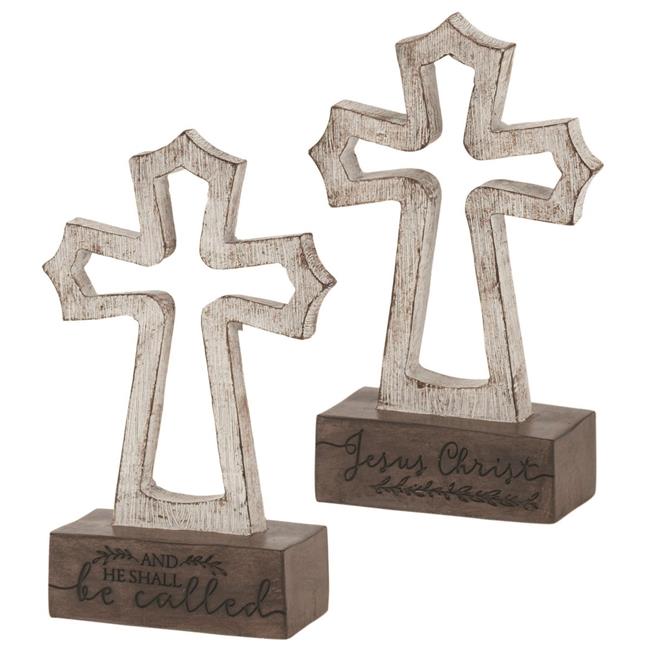 Dicksons TTCR320 6 in. Names of Jesus Resin Tabletop Cross Accent