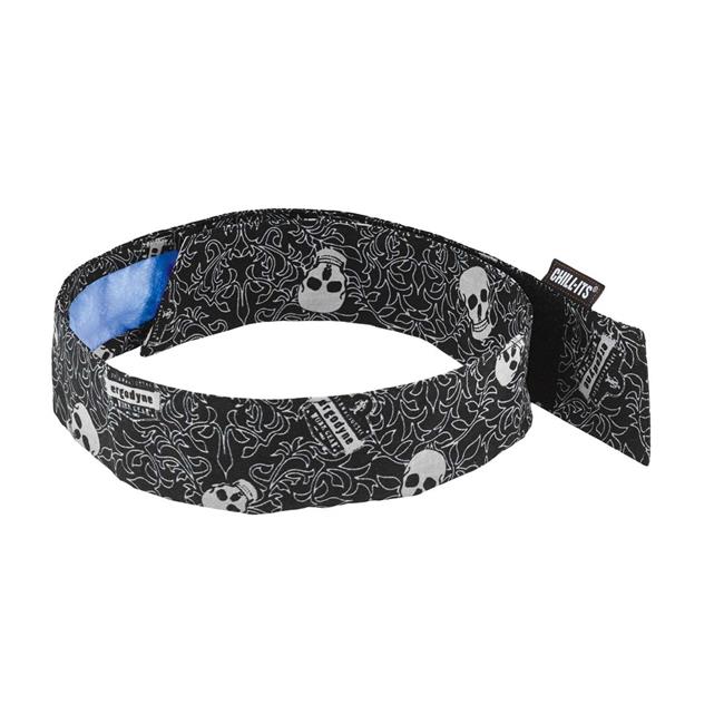ChillIts 12579 Evaporative Cooling Bandana with Cooling Towel, Skulls