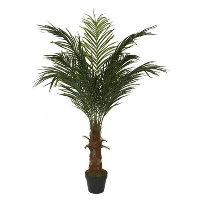 NorthLight 47.25 in. Decorative Potted Artificial Brown & Green Phoenix ...