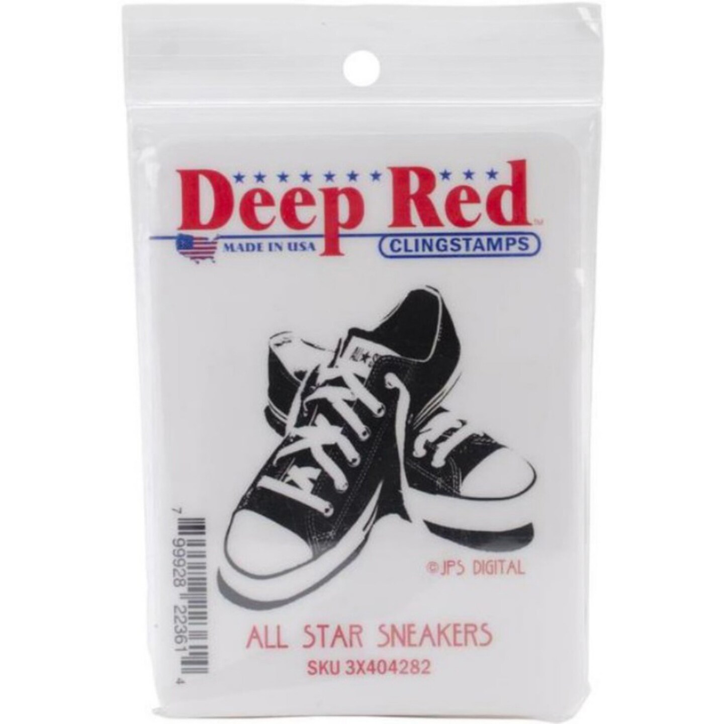 Deep Red Stamps All Star Sneakers Rubber Cling Stamp 2 x 2 inches
