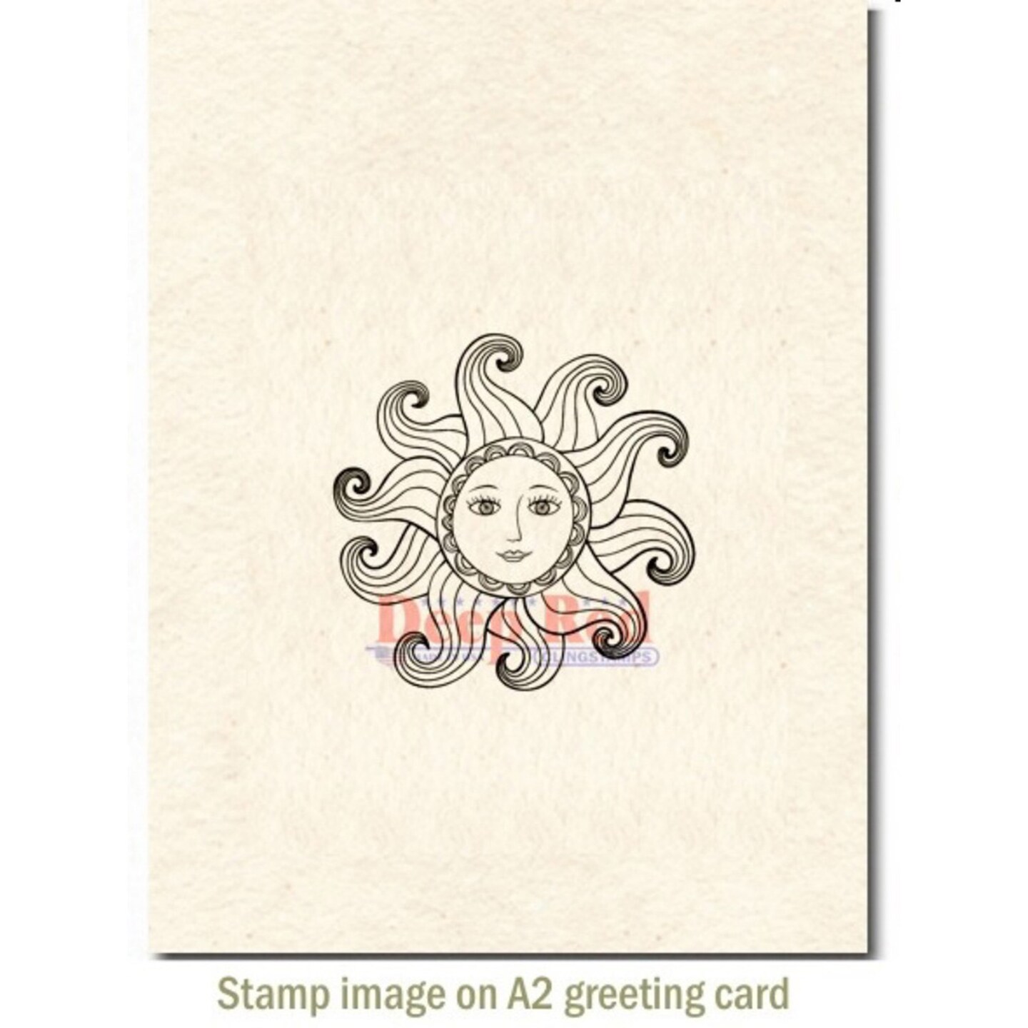 Deep Red Cling Stamp - 2x2 Inch, Miss Sunshine Design, Natural Rubber With Cling Foam For Clear Impressions