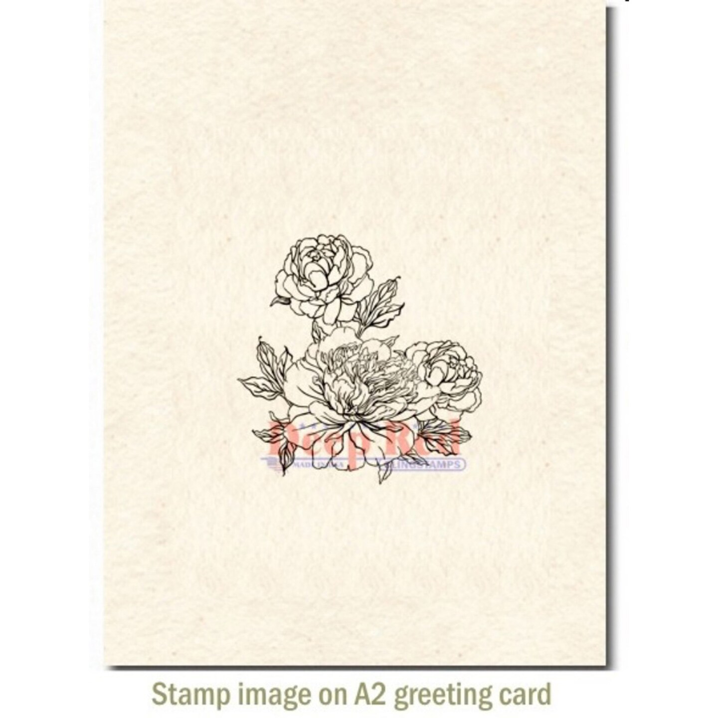Deep Red Stamps Carnation Blooms Rubber Cling Stamp 2 x 2 inches