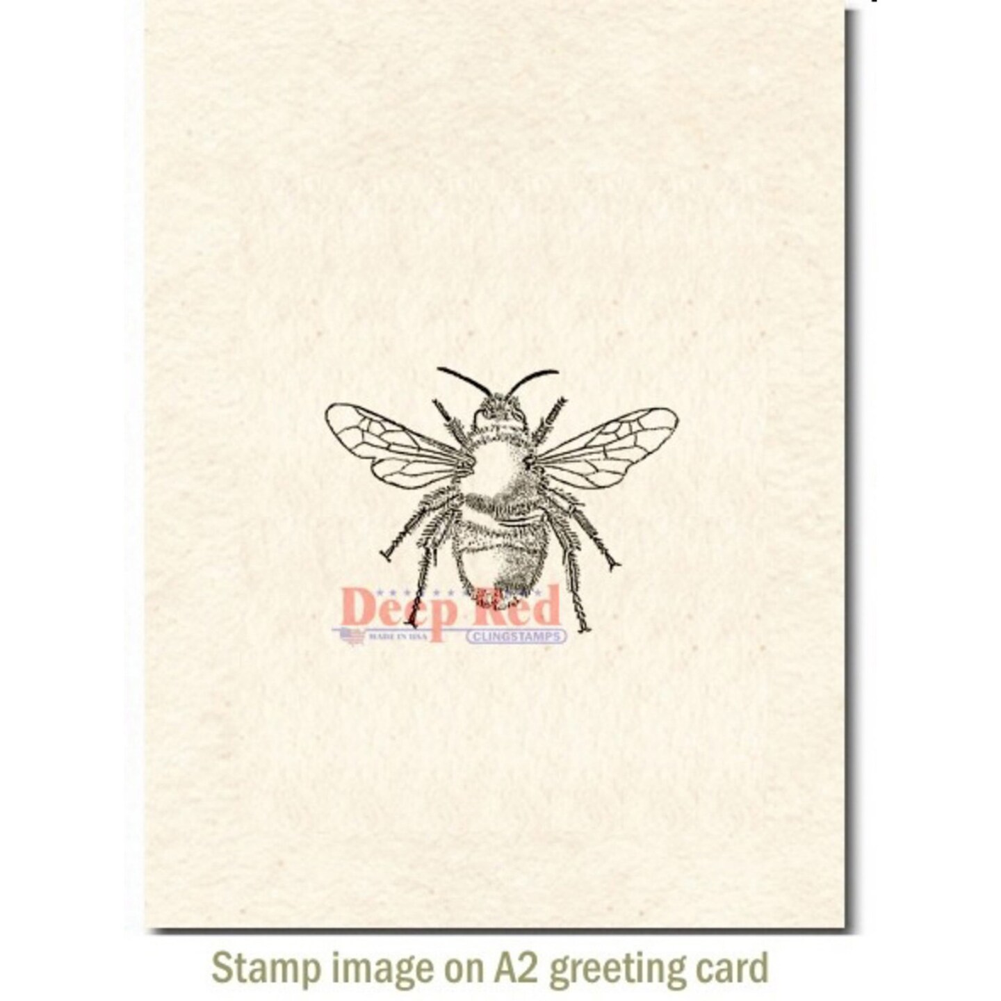 Deep Red Stamps Bumblebee Rubber Cling Stamp 2.1 x 1.7 inches