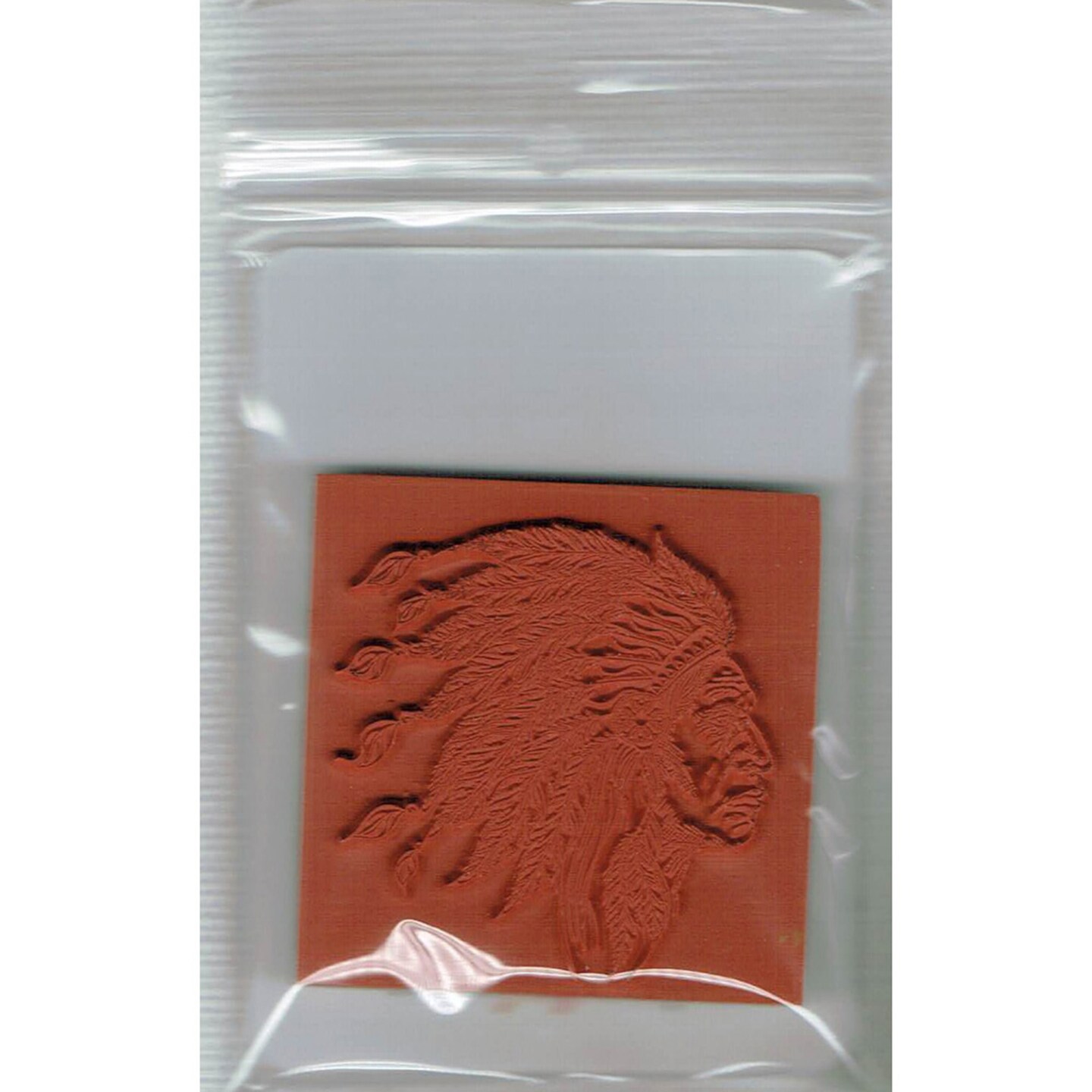 Deep Red Stamps Indian Chief Rubber Cling Stamp 2 x 2.1 inches