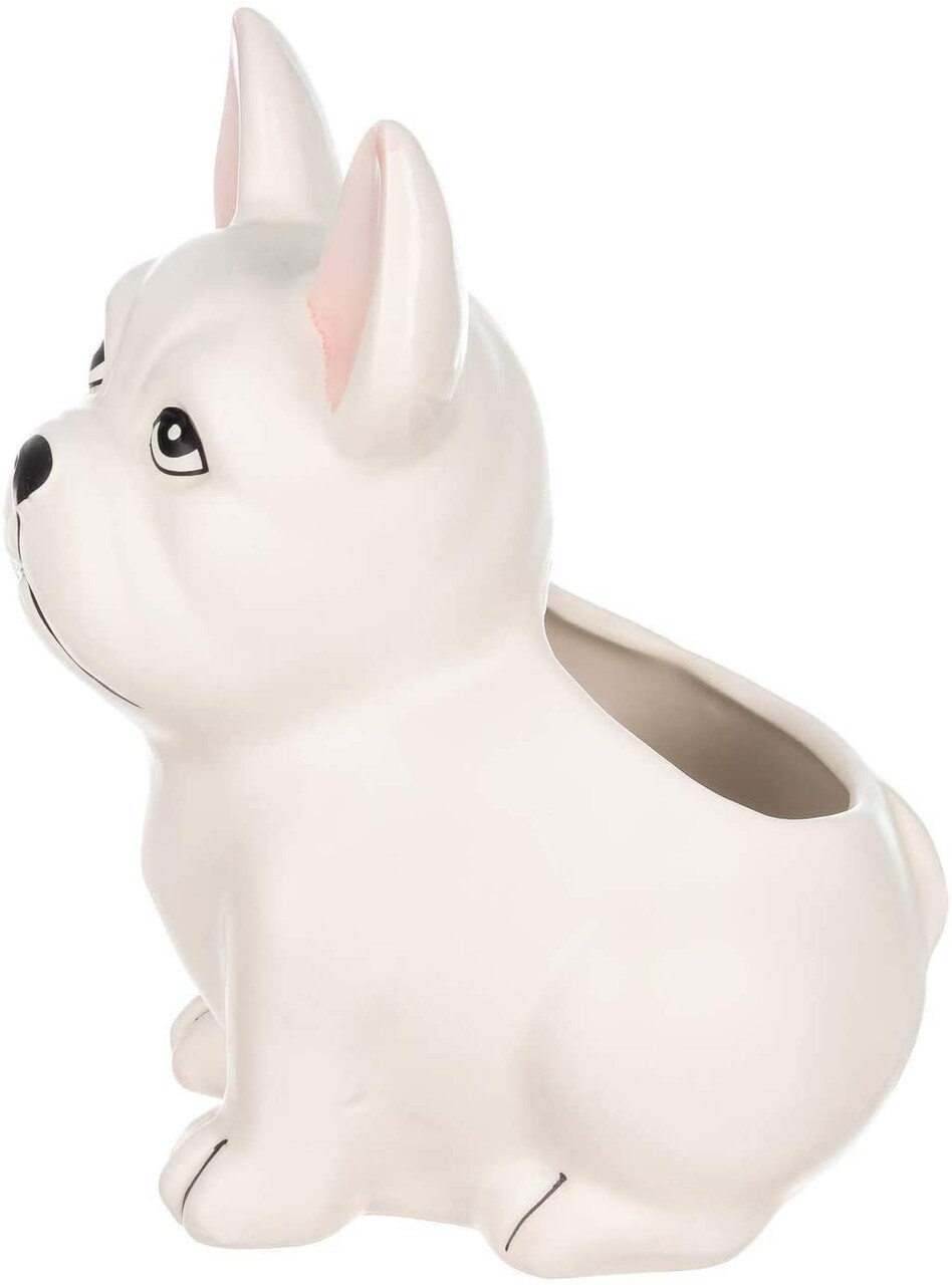 Bulldog Planter 5" x 7 " x 3.5" Ceramic Succulent Pot Dog Planter