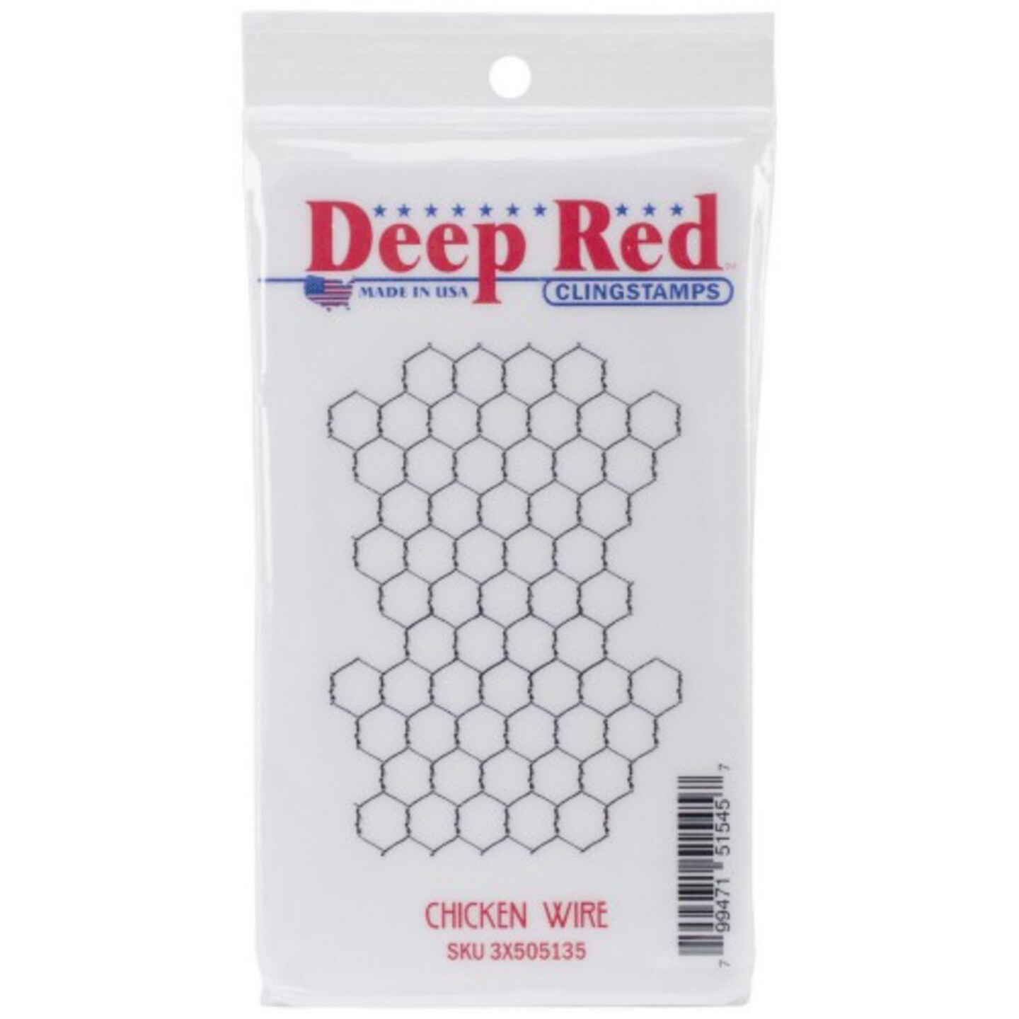 Deep Red Stamps Chicken Wire Background Rubber Cling Stamp 2 x 2.9 inches