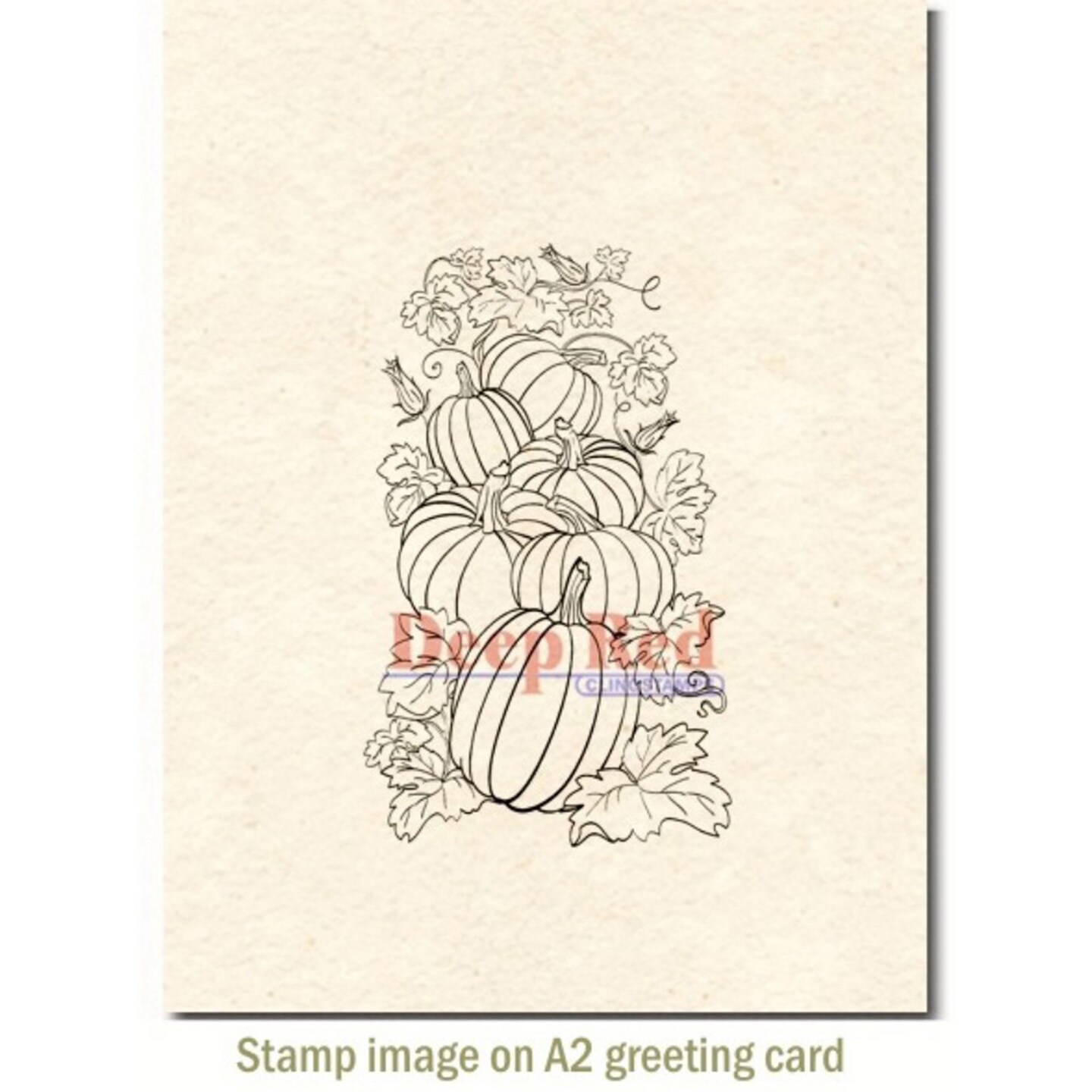 Deep Red Stamps Pumpkin Patch Rubber Cling Stamp 2 x 3.2 inches