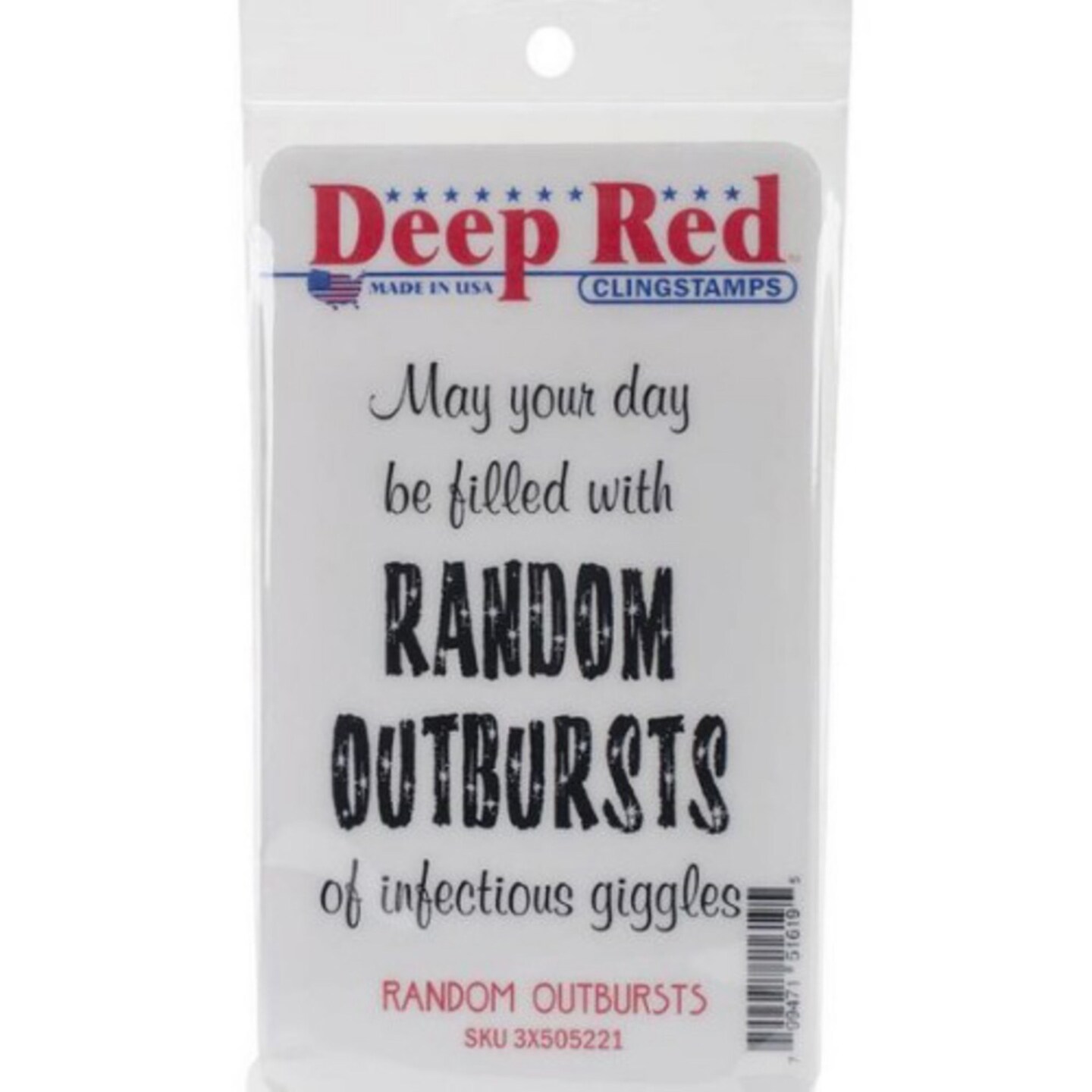 Deep Red Stamps Random Outbursts Rubber Cling Stamp 2 x 2.9 inches