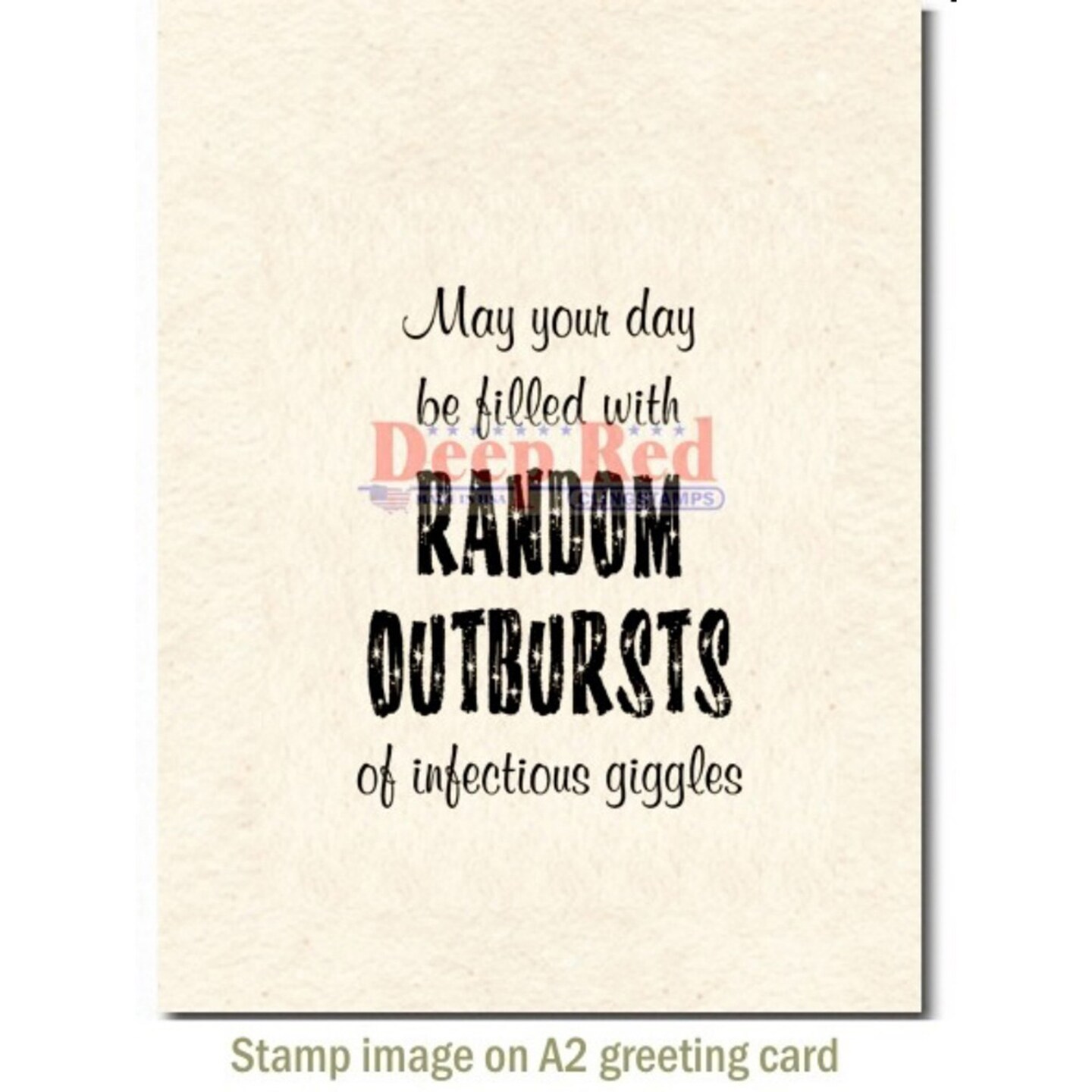 Deep Red Stamps Random Outbursts Rubber Cling Stamp 2 x 2.9 inches