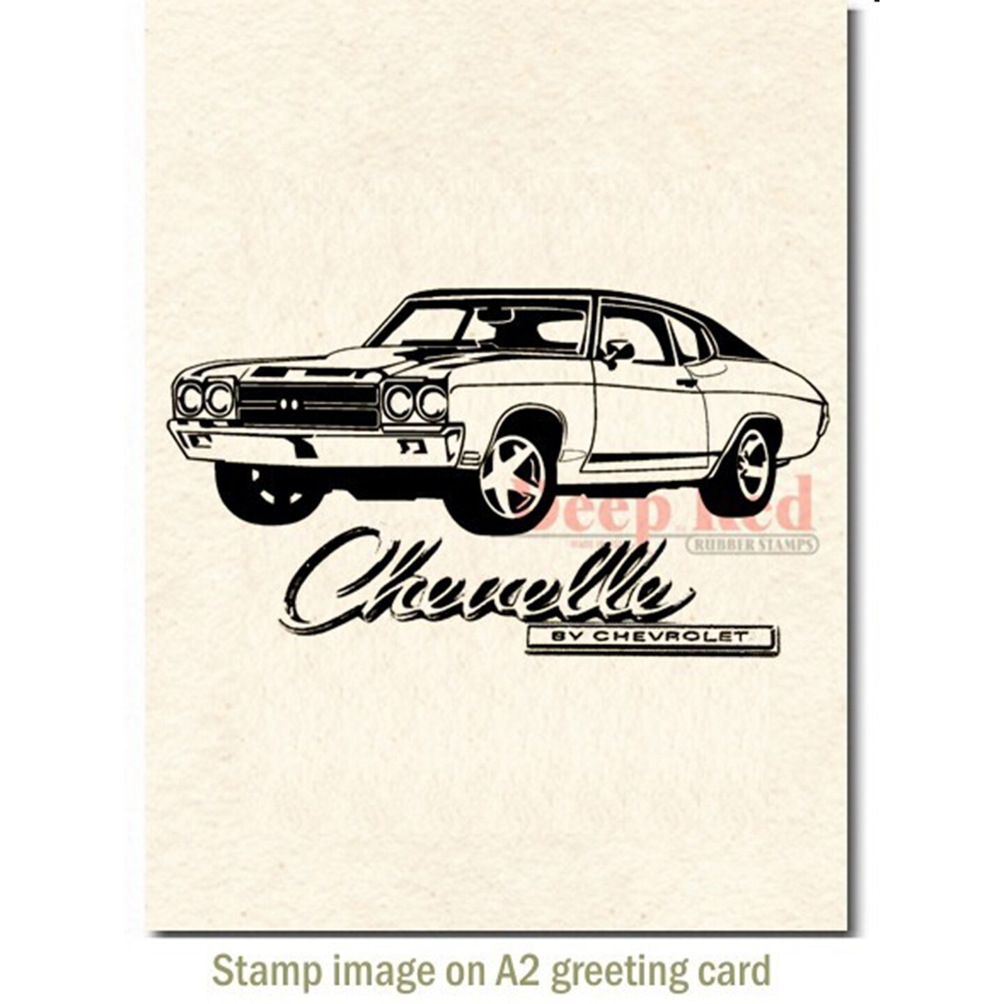 Deep Red Stamps Chevelle Rubber Cling Stamp 4 x 2.25 inches