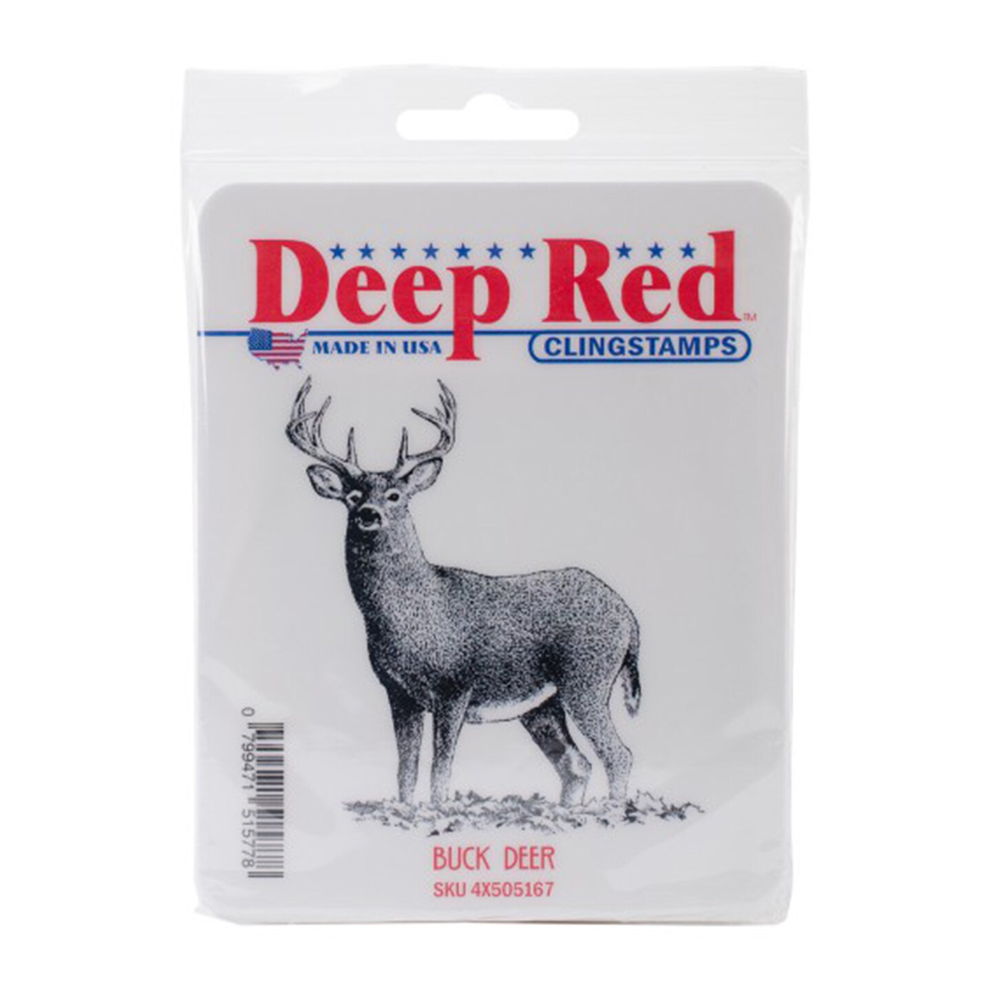 Deep Red Stamps Buck Deer Rubber Cling Stamp 2.7 x 3.2 inches