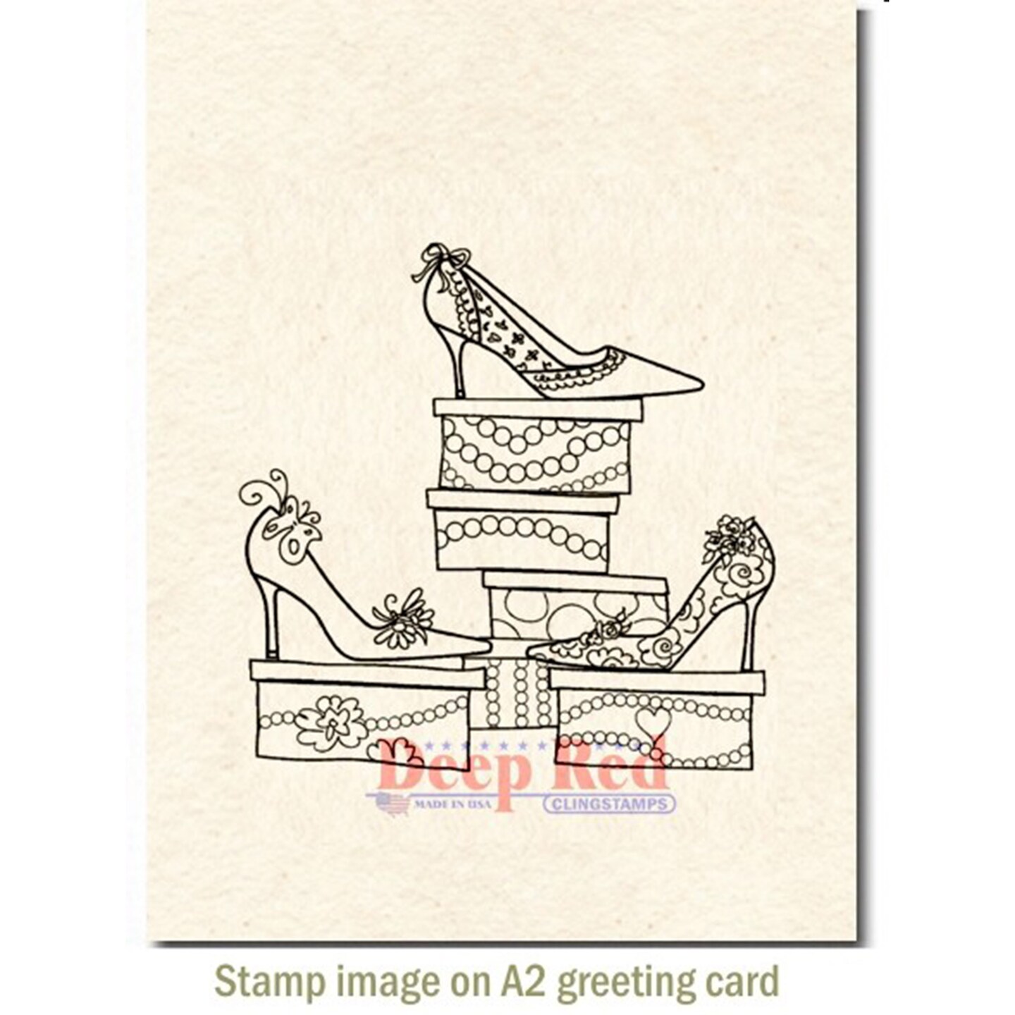 Deep Red Stamps Shoe Sale Rubber Cling Stamp 3.1 x 3.1 inches