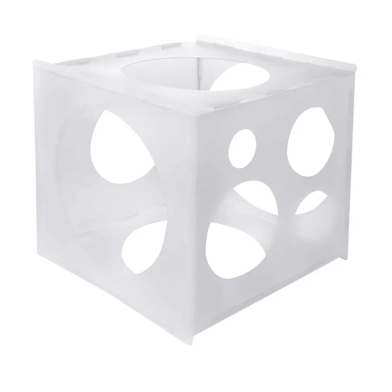 Fbaby 9 Holes Assemblable Wood Balloon Sizer Box Cube DIY Balloon Sizer  Cube Box Tool Balloon Measurement Box for Party Birthday Wedding  Decorations 