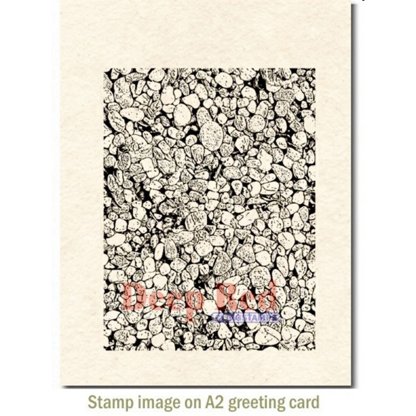 Deep Red Stamps Rocks Background Rubber Cling Stamp 3 x 4 inches