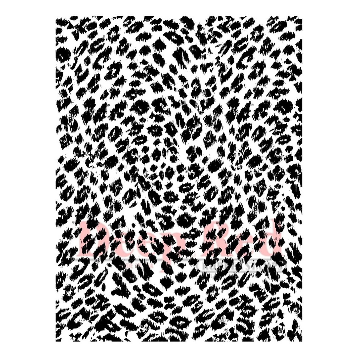 Deep Red Stamps Leopard Print Background Rubber Cling Stamp 3.25 x 4.25 inches