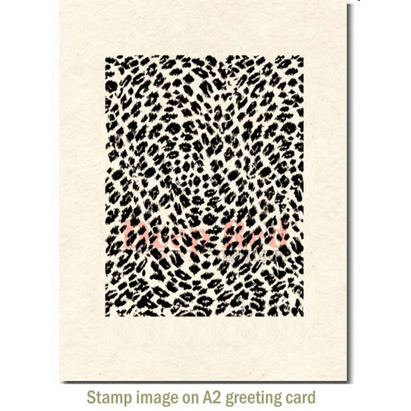 Deep Red Stamps Leopard Print Background Rubber Cling Stamp 3.25 x 4.25 inches