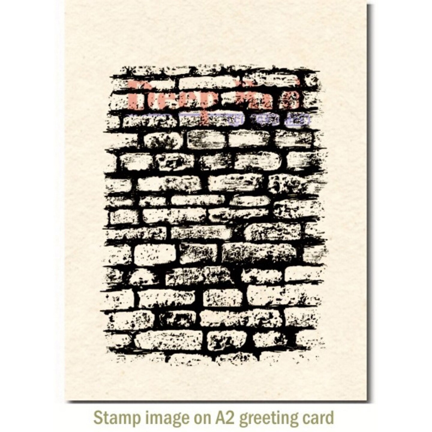 Deep Red Stamps Stone Wall Rubber Cling Stamp 3.1 x 4.1 inches
