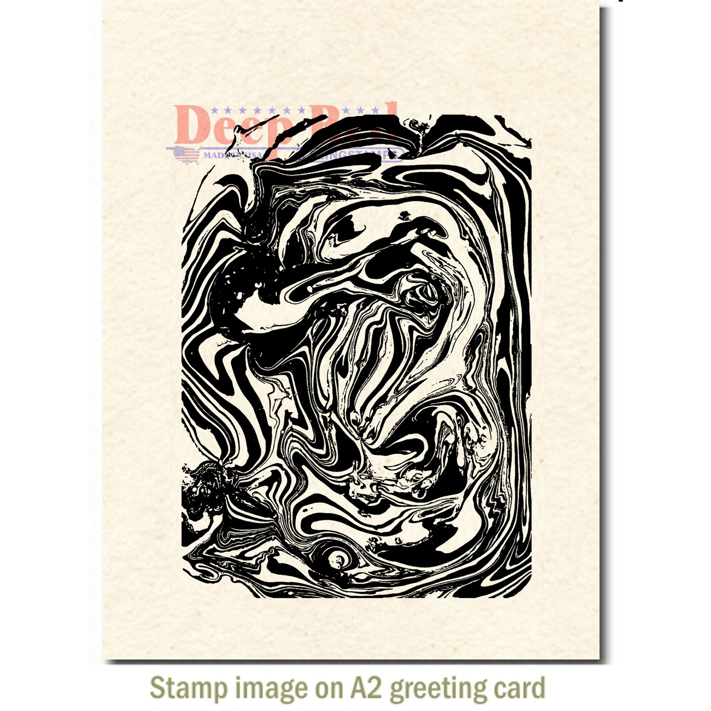 Deep Red Stamps Acrylic Pour Rubber Cling Stamp 2.9 x 4 inches