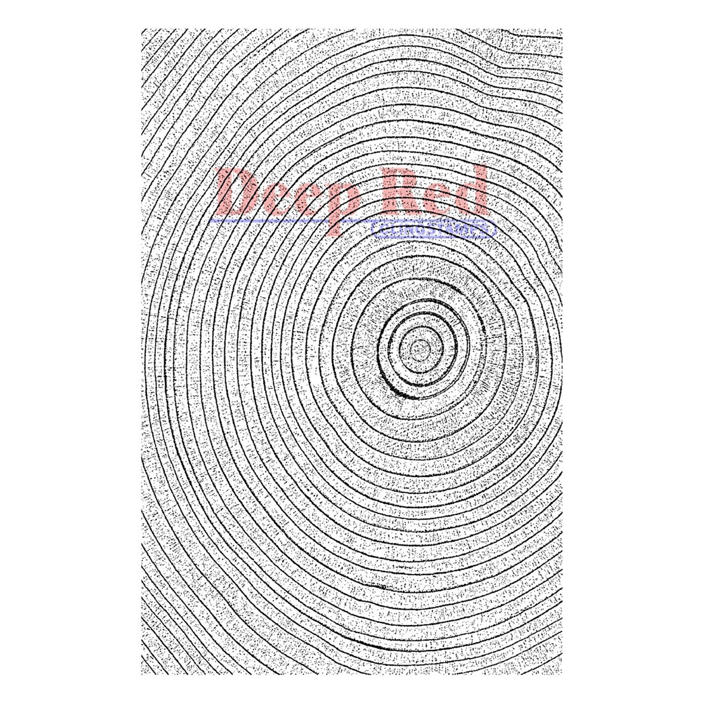 Deep Red Stamps Tree Rings Rubber Cling Stamp 4.25 x 5.5 inches