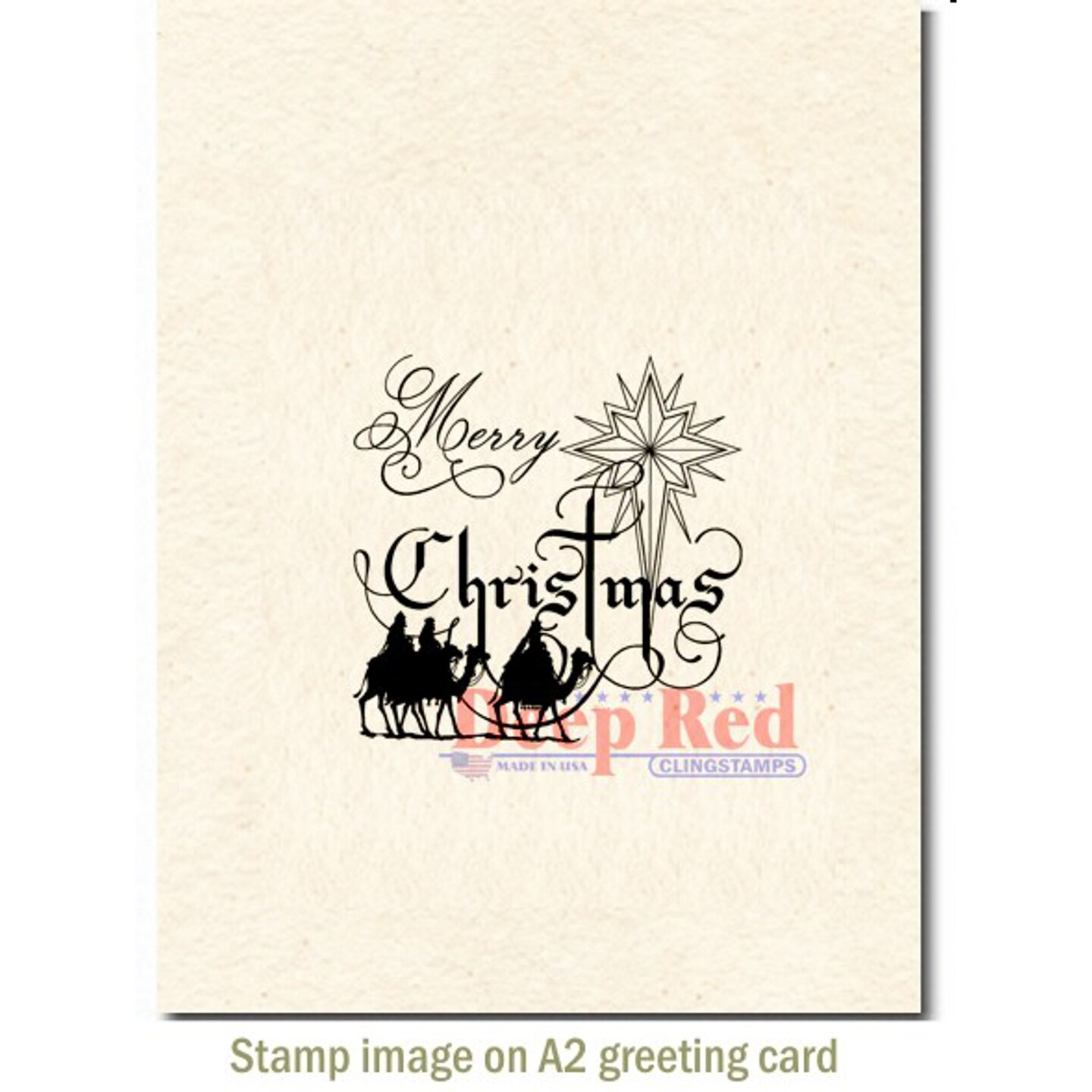 Deep Red Stamps Wise Men Christmas Rubber Cling Stamp 2.1 x 2 inches