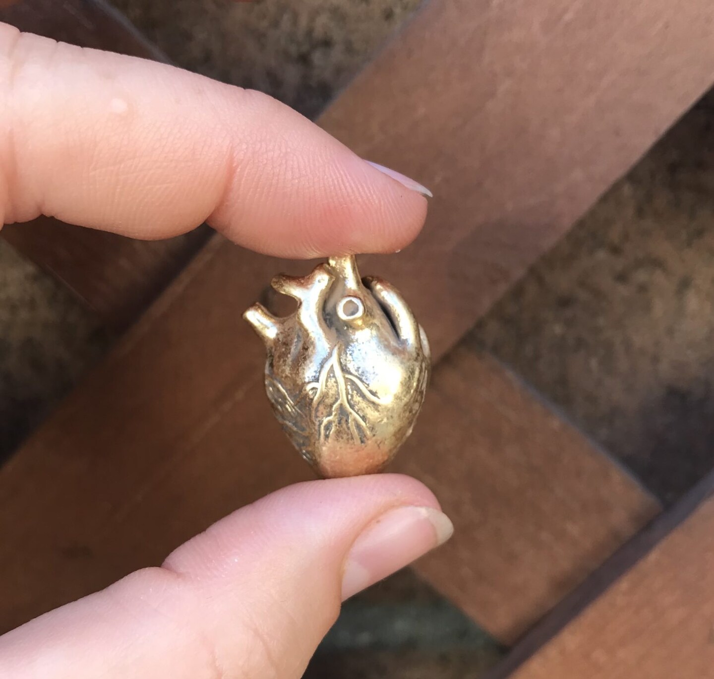 Large Anatomical Heart Pendant (K626) (1x)