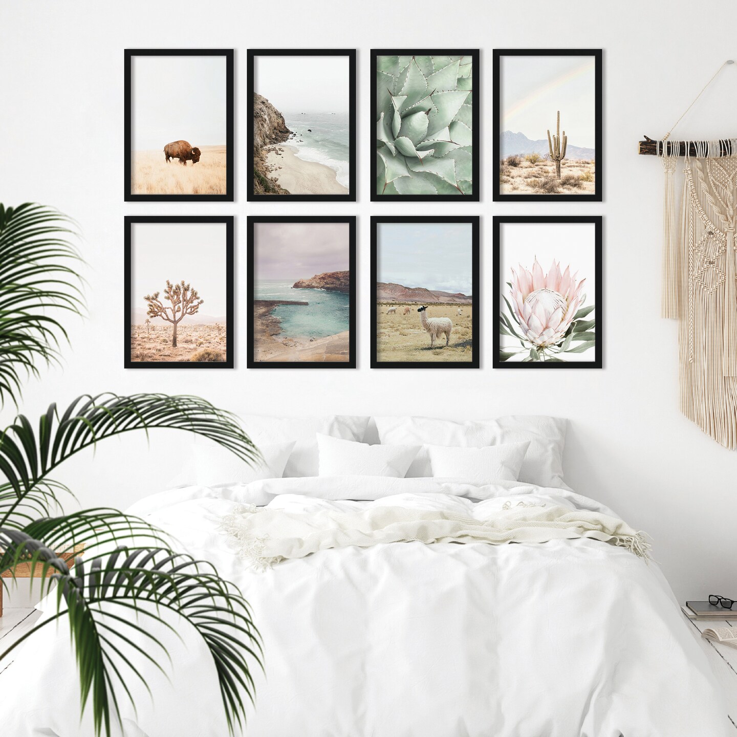Neutral Nature Photography by Sisi and Seb - 8 Piece Framed Art Set